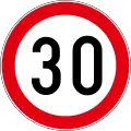 B30 Speed limit (30 km/h)