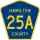 County Road 25A marker