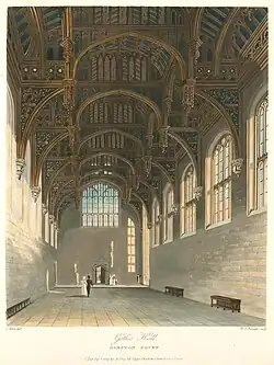 The Great Hall c1817, following James Wyatt's clearance