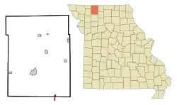 Location of Gilman City, Missouri