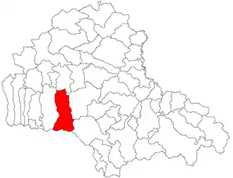 Location within Brașov County