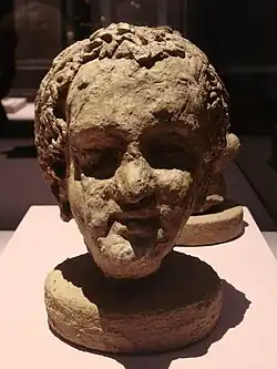 Head of a Seleucid or Greco-Bactrian ruler wearing a diadem, Temple of the Oxus, Takht-i-Sangin, 3rd-2nd century BC.[1]