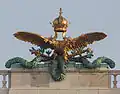 Sculpture of double-headed eagle on the top of Hofburg, Vienna