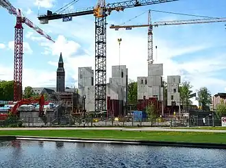 Construction of the Helsinki Music Center.