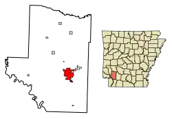 Location of Hope in Hempstead County, Arkansas
