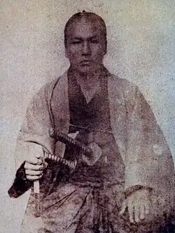 A 19th century samurai wearing his daisho