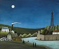 The Seine at Suresnes by Henri Rousseau.