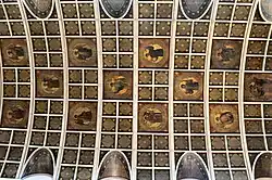 Part of the painted ceiling