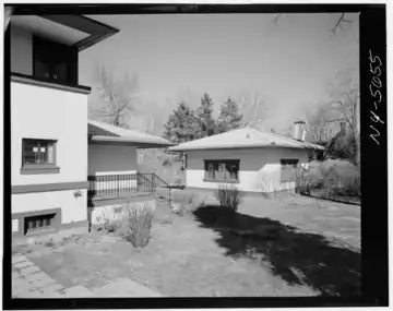 View of rear entrance from Southeast, Winter 1968