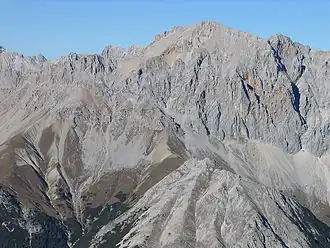 Southern side of the Hochwanner (2,744 m or 9,003 ft)