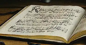 A page from the Lutheran hymnal