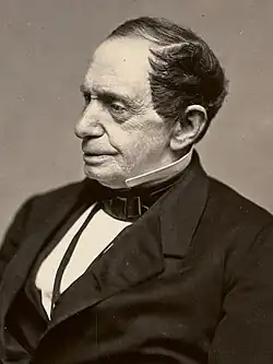 Black and white side portrait of John Hopkins