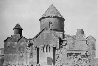 East side of the church of St. John at Horomos; early 20th century photograph