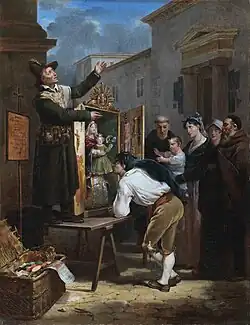 Vendeur de reliques à Rome by Hortense Haudebourt-Lescot
