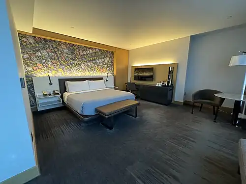 Hotel room at InterContinental Hotel