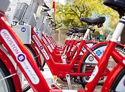 One of 38 stations in the Houston BCycle network