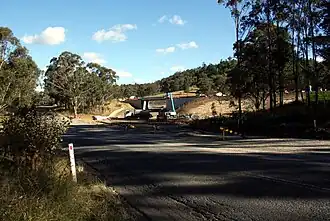 Camp Road Greta underpass and deviation under construction
