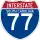 Interstate 77 marker