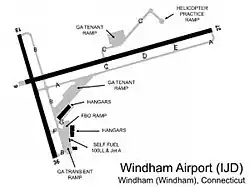 Location of Windham Airport