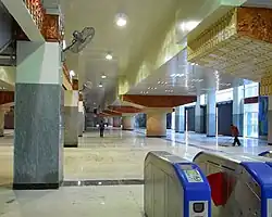 Kolkata Metro's Noapara metro station at Noapara, Baranagar