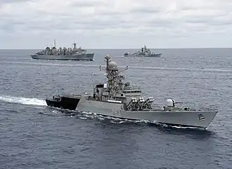 Kulish underway with U.S Navy during Exercise Malabar 2012.