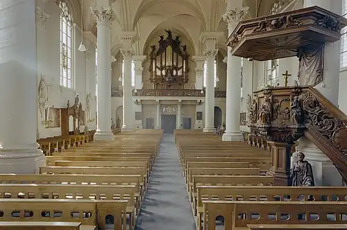 Inside view of church