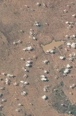 town, landscape and lake