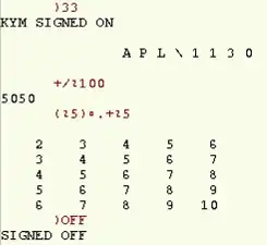 apl \ 1130 apl \ 1130 sample session
