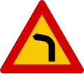 Dangerous curve to left