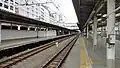 Platform 1/2 (with Saikyo Line on the right) in August 2014