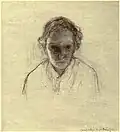 Ilka Gedő Self-Portrait from the Budapest Ghetto, 1944, Yad Vashem Art Museum[8]