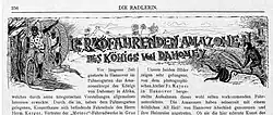 Article header illustration by Frank C. Papé in Radlerin und Radler magazine. (1898)
