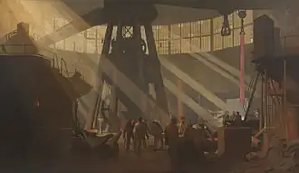 In the Gun Factory at Woolwich Arsenal by George Clausen