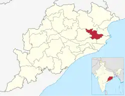 Location in Odisha