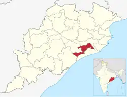 Location in Odisha