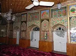 Papier-mâché work on the inside walls of the Shrine.