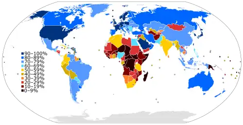 Image 10 Internet users in 2015 as a percentage of a country's population Source: International Telecommunication Union. (from Internet access)