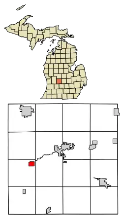 Location of Saranac, Michigan