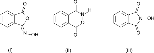 Three structural isomers of C 8H 5NO 3 considered as Cohn's "phthalylhydroxylamine"