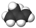 Space-filling model of isoprene