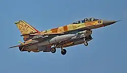 An F-16I Sufa of 119 Squadron "Bat" during an international exercise in August 2016