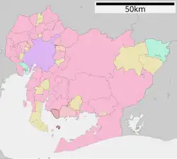Location of Isshiki in Aichi Prefecture