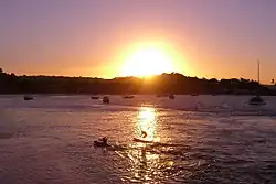 The sun sets over Itacaré on Feb. 9, 2006