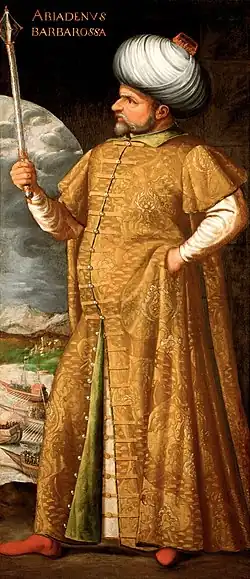 Hayreddin Barbarossa painted c. 1580