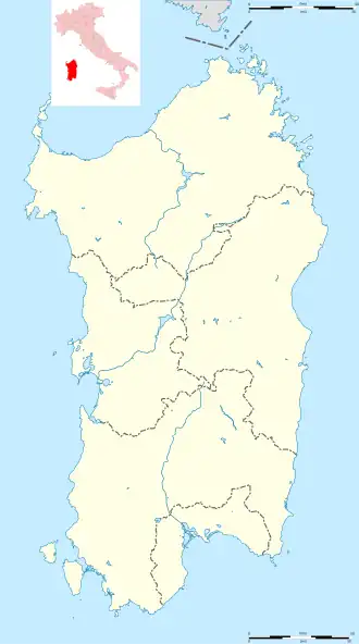 Sulci is located in Sardinia