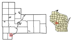 Location of Melrose in Jackson County, Wisconsin.