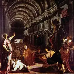 Finding of the body of St Mark by Tintoretto, c. 1548