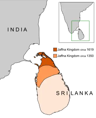 Image 26Extent of Jaffna kingdom (from Tamils)
