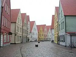 Steeply pitched, gabled roofs in Northern Europe