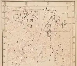 A Detail of the 1859 Central Park Map, Before the design of the Harlem Meer was completed.